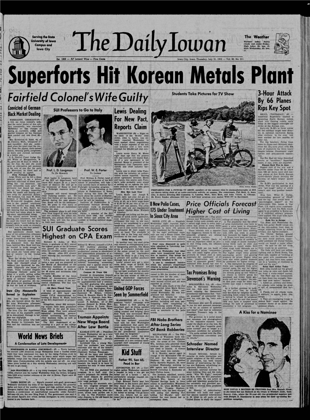 Daily Iowan (Iowa City, Iowa), 1952-07-31