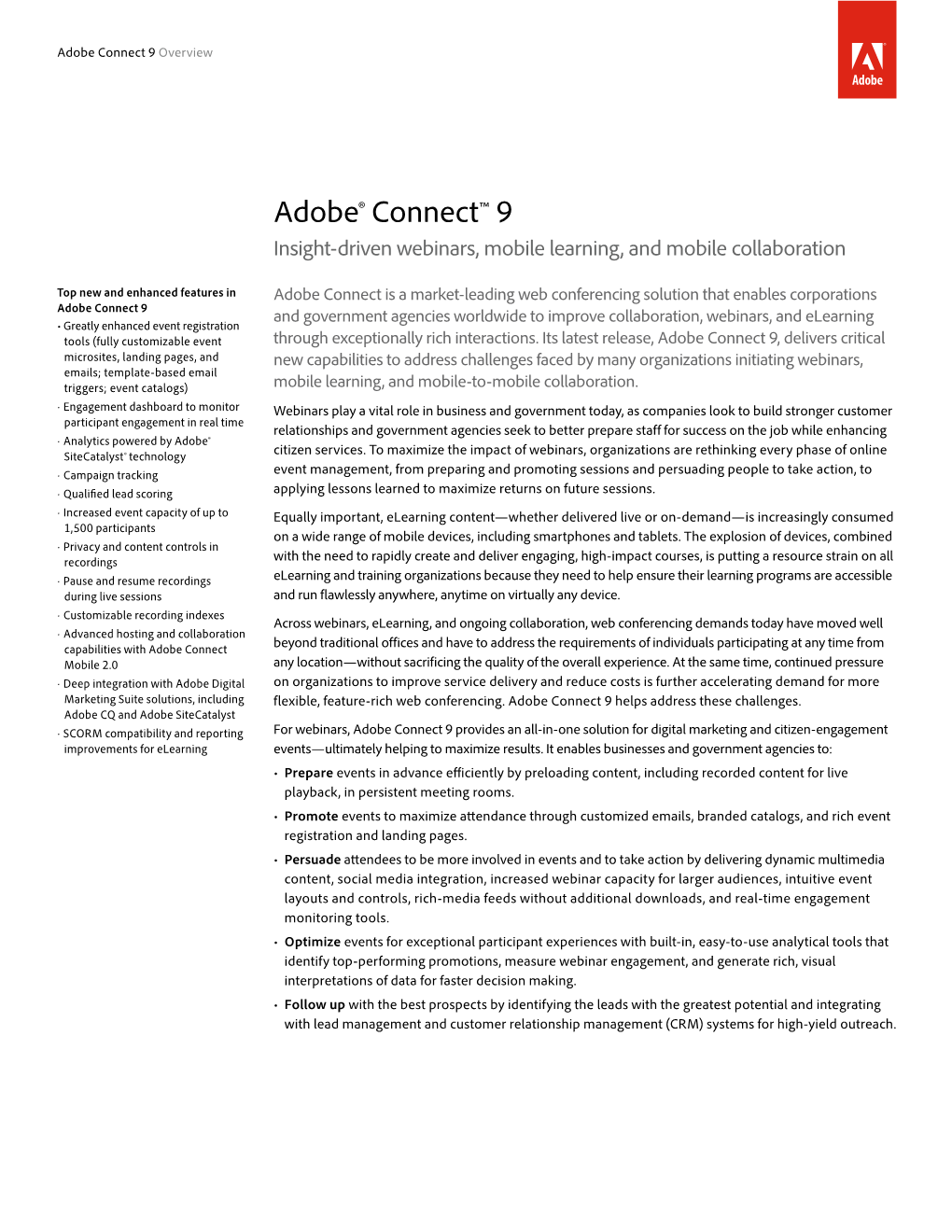 Adobe Connect 9 Overview