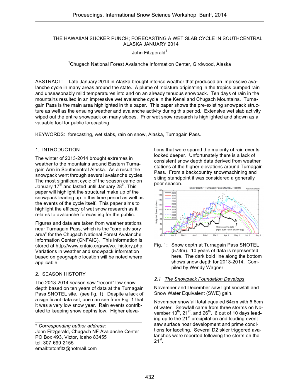 Proceedings, International Snow Science Workshop, Banff, 2014