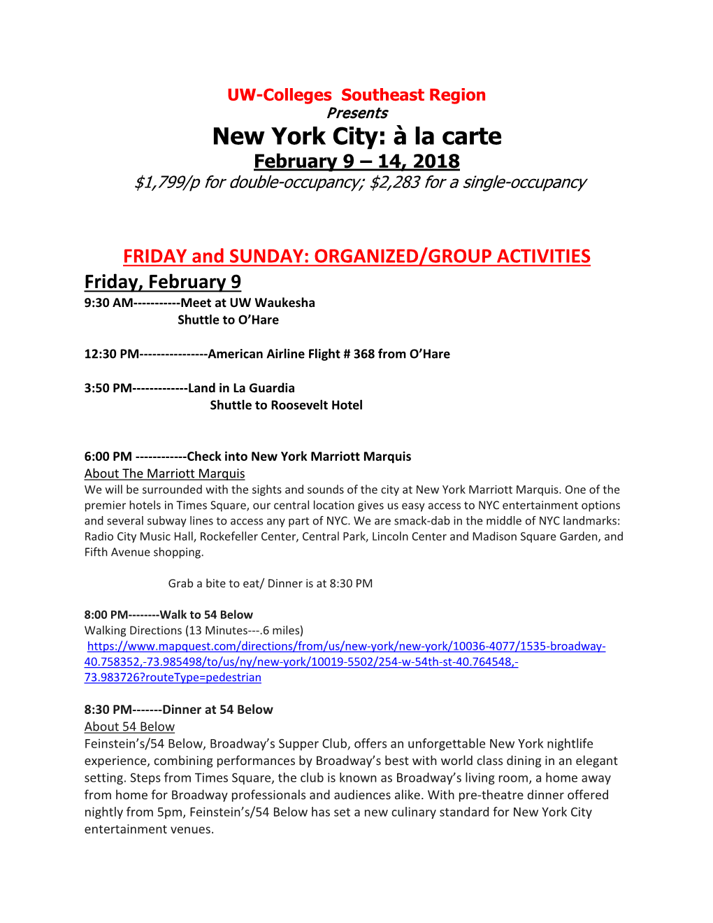 Itinerary-2018-Nyc-A-La-Carte (Pdf)