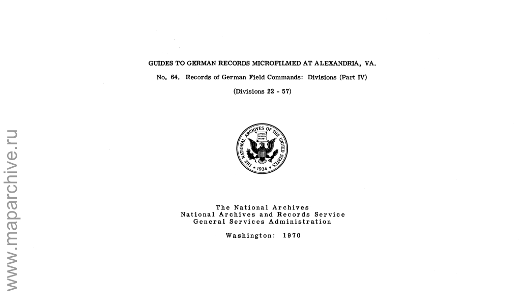 This Finding Aid Has Been Prepared by the National Archives As Part of Its Program of Facilitating the Use of Records in Its Custody