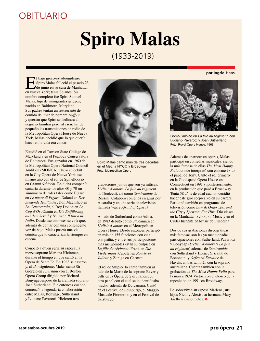 Spiro Malas (1933-2019)