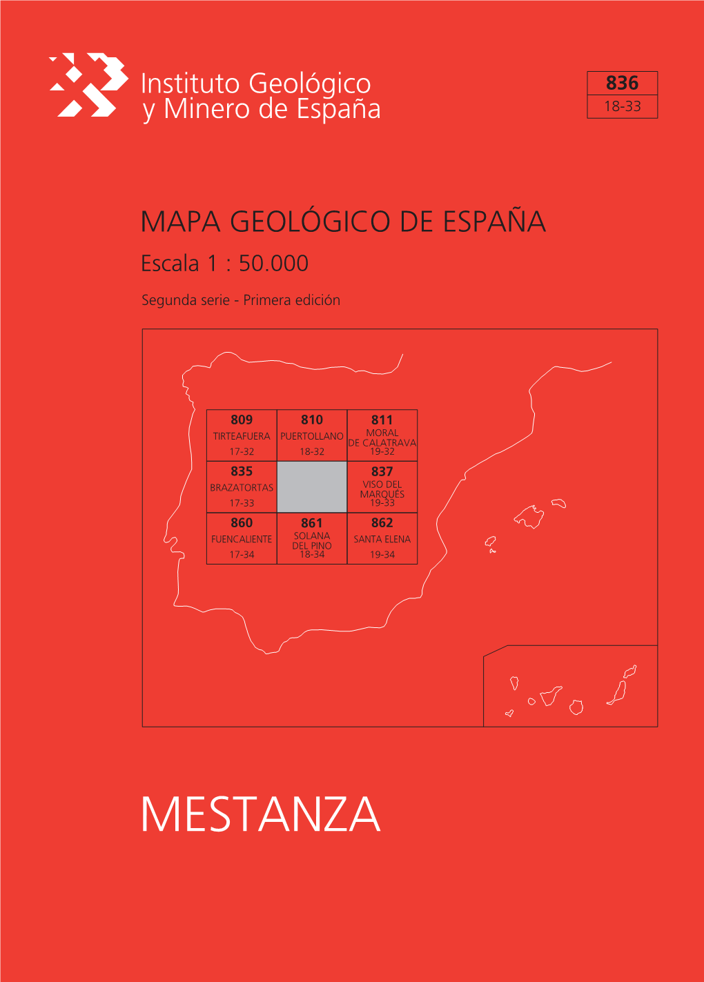 MESTANZA MAPA GEOLÓGICO DE ESPAÑA Escala 1:50.000
