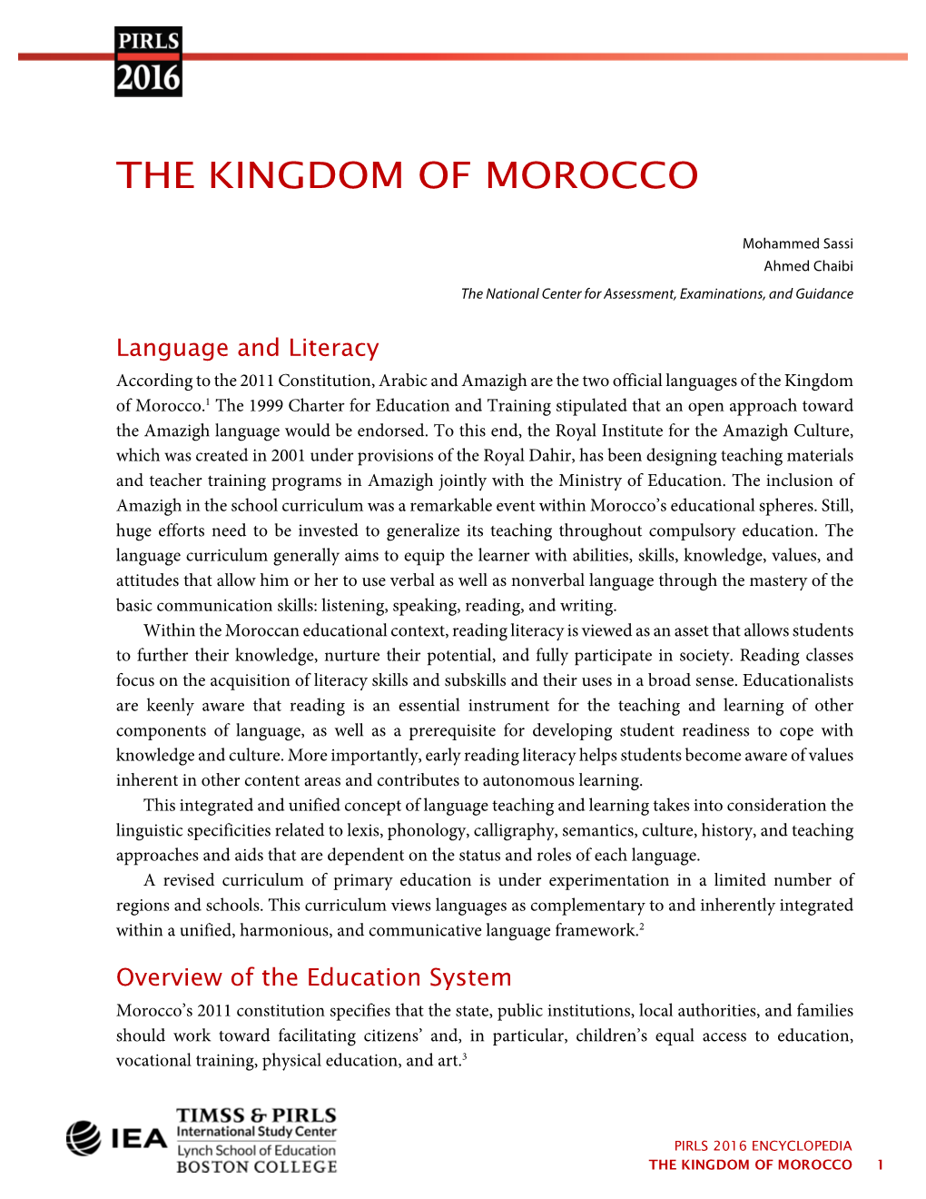 The Kingdom of Morocco