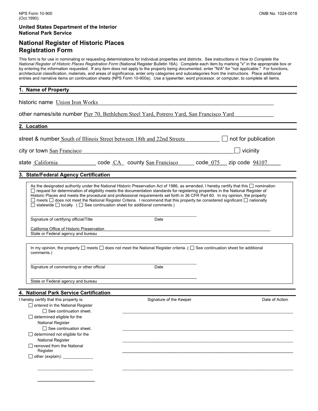 National Register of Historic Places Registration Form