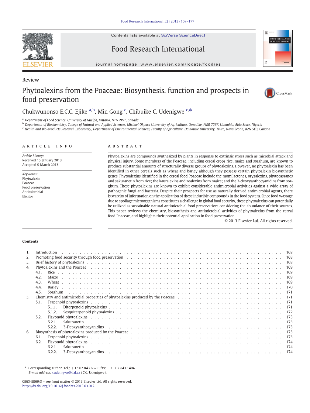 Phytoalexins from the Poaceae: Biosynthesis, Function and Prospects in Food Preservation