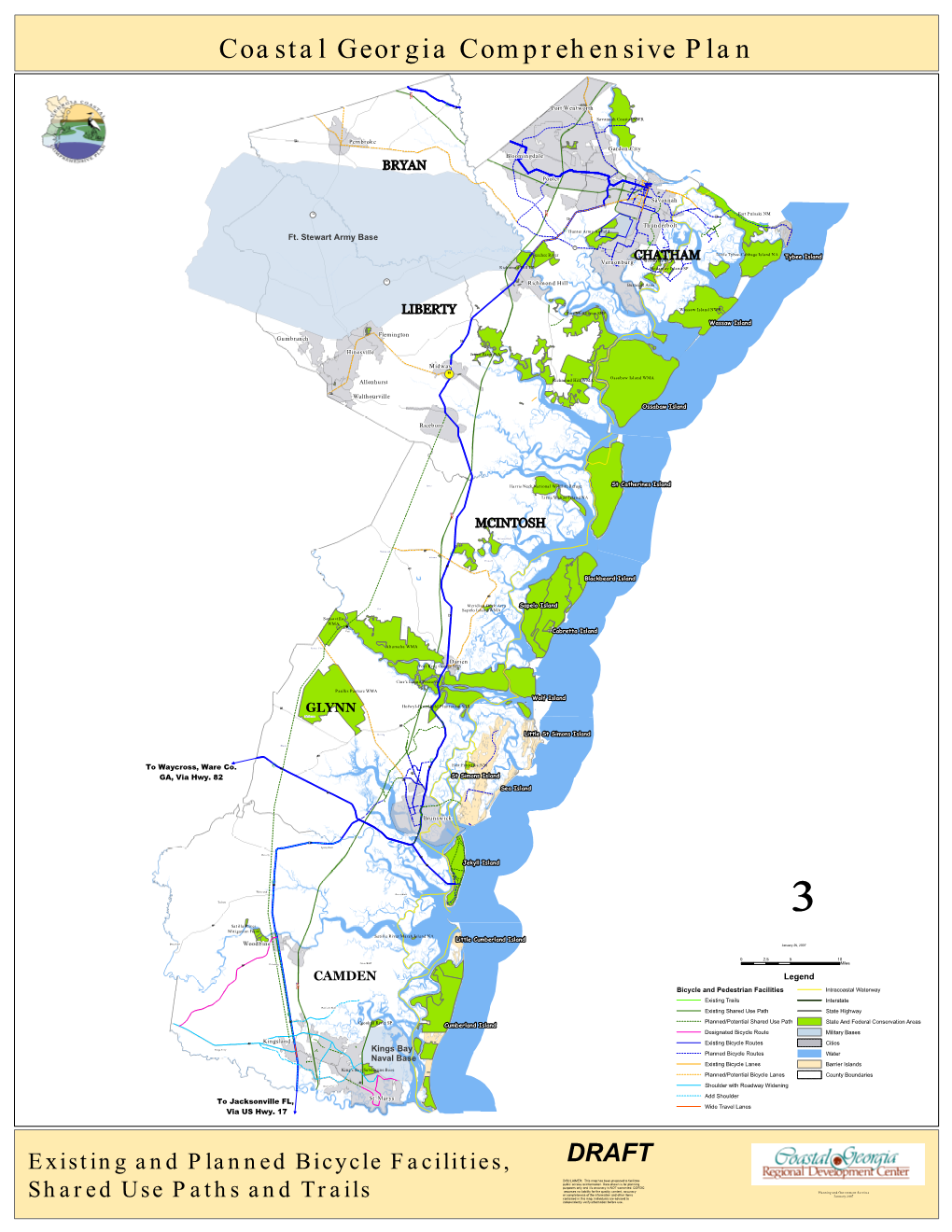 Existing and Planned Bicycle Facilities, Shared Use Paths and Trails