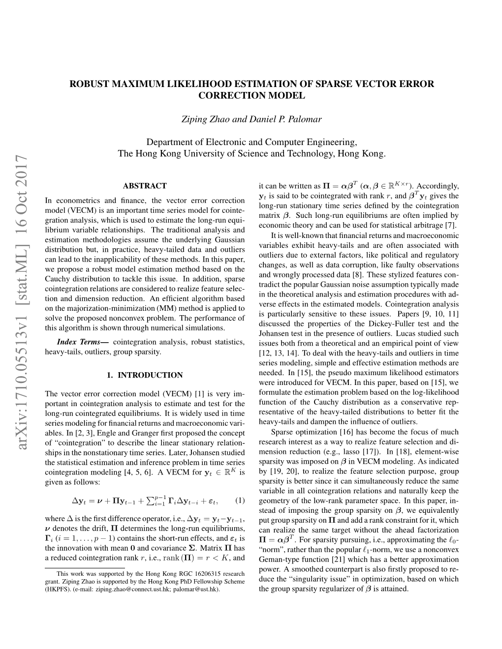 Robust Maximum Likelihood Estimation of Sparse Vector Error