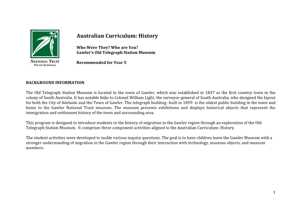 Australian Curriculum: History