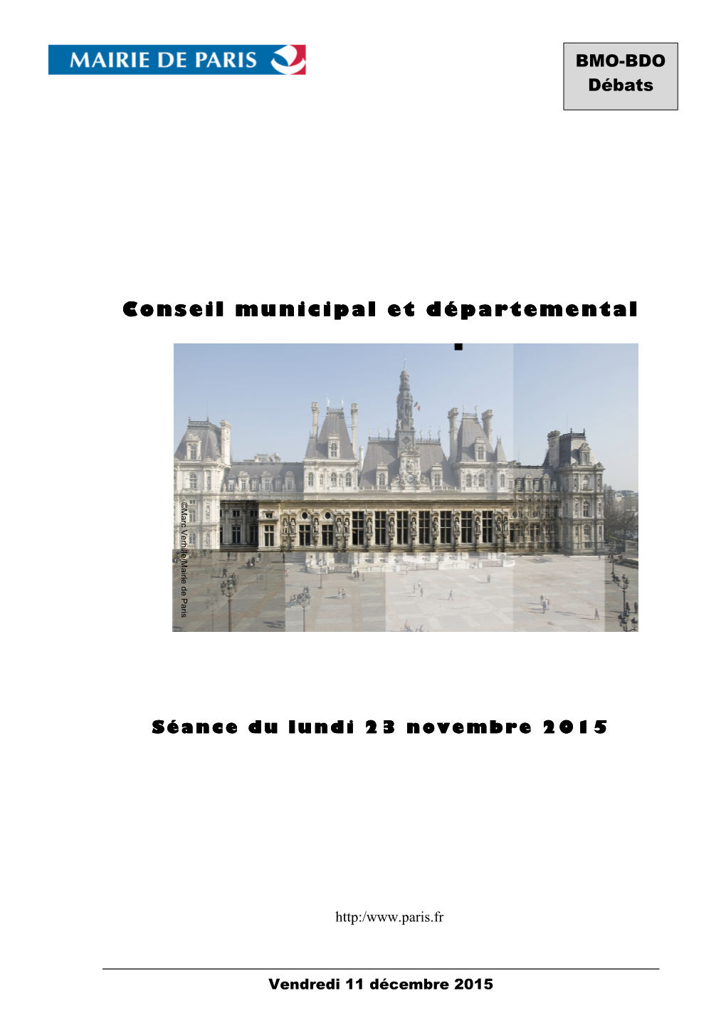 Conseil Municipal Et Conseil Municipal Et Départemental