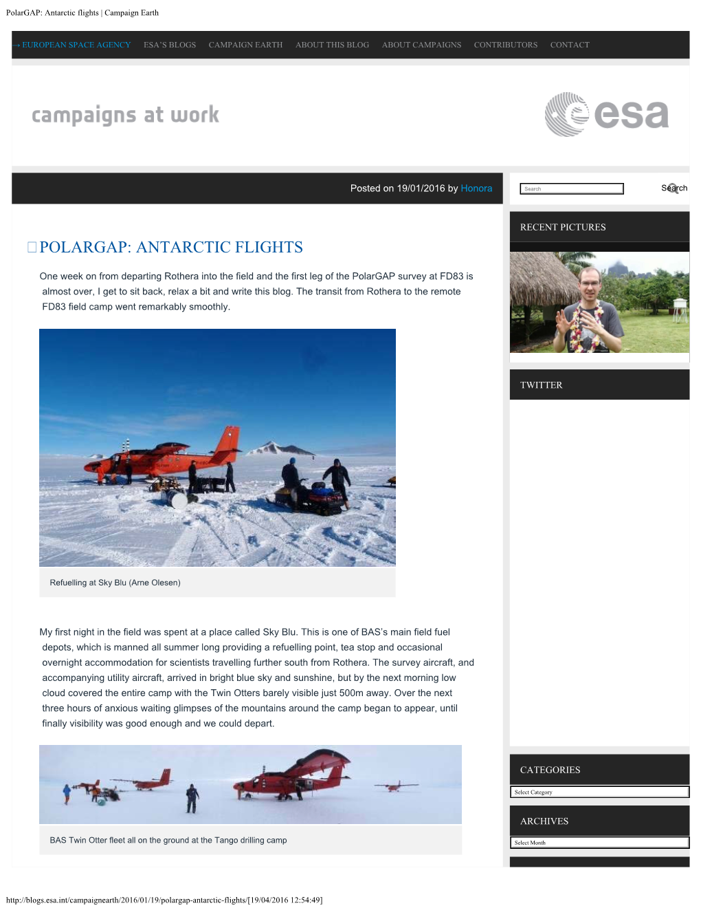 Antarctic Flights | Campaign Earth