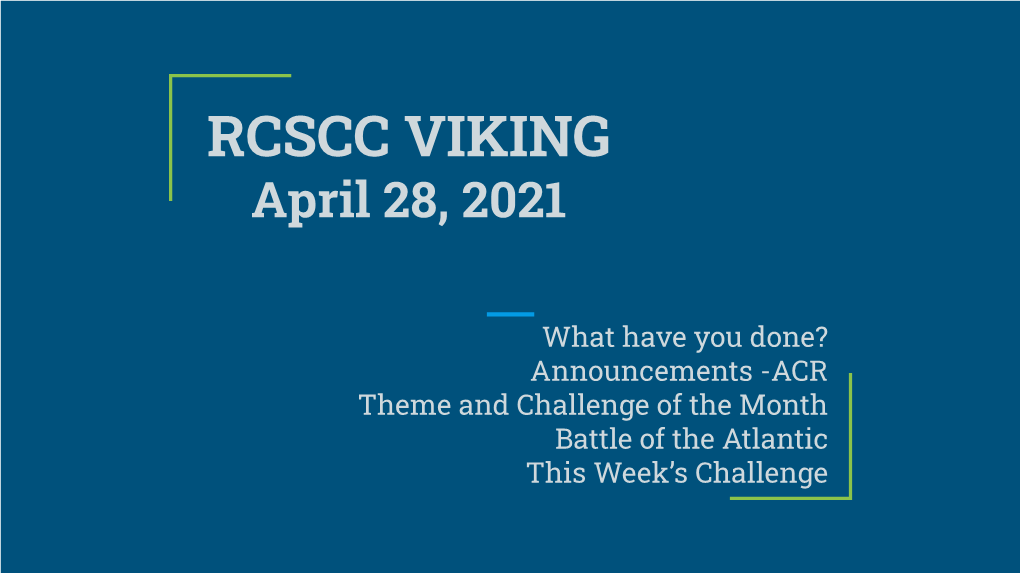 RCSCC VIKING April 28, 2021