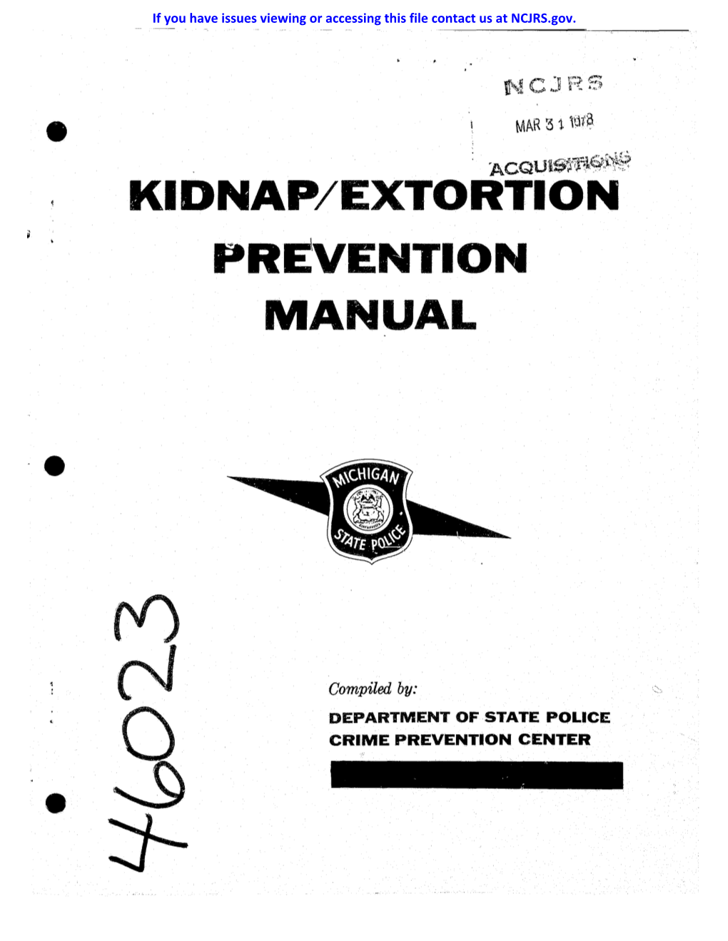 Kidnap/Extortion Prevention Manual