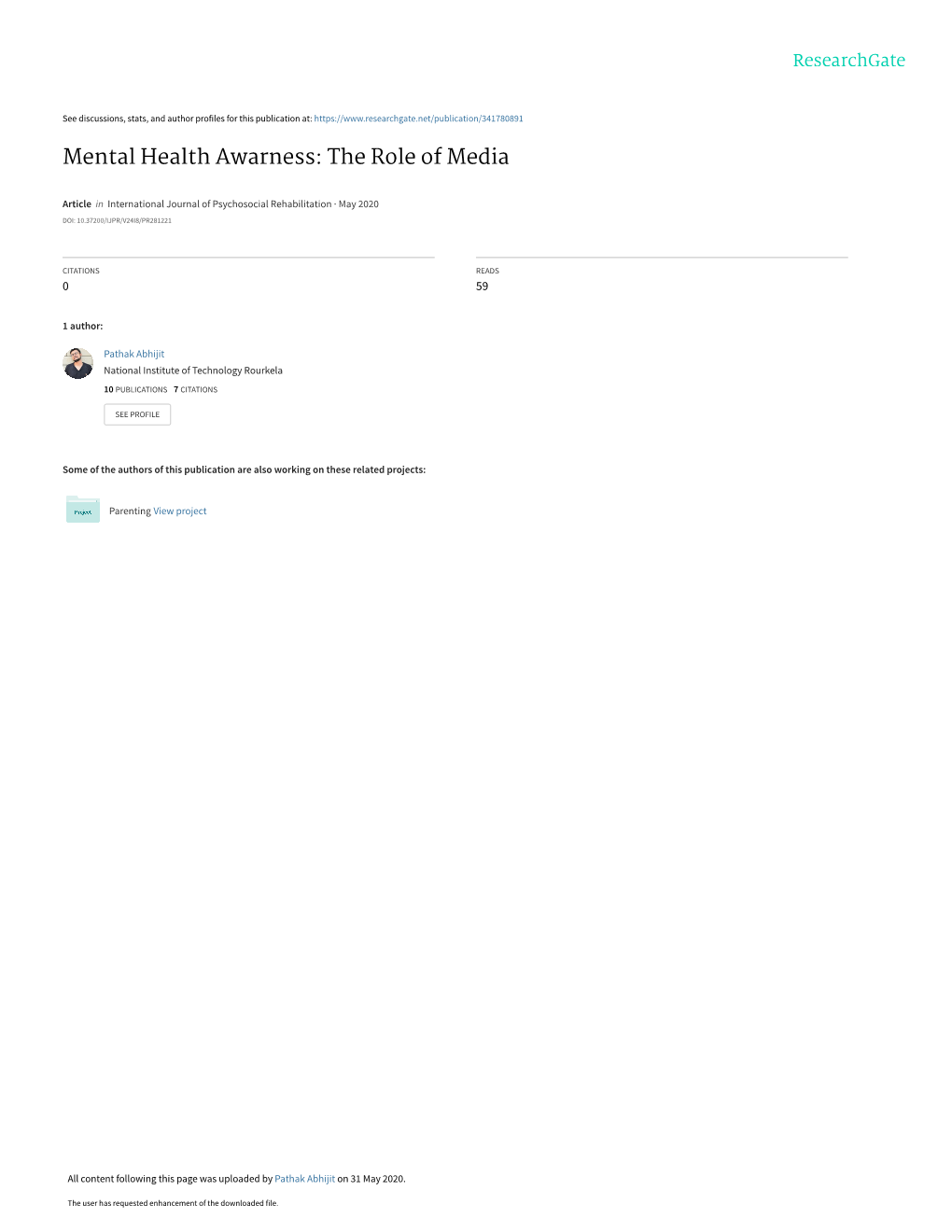 Mental Health Awarness: the Role of Media