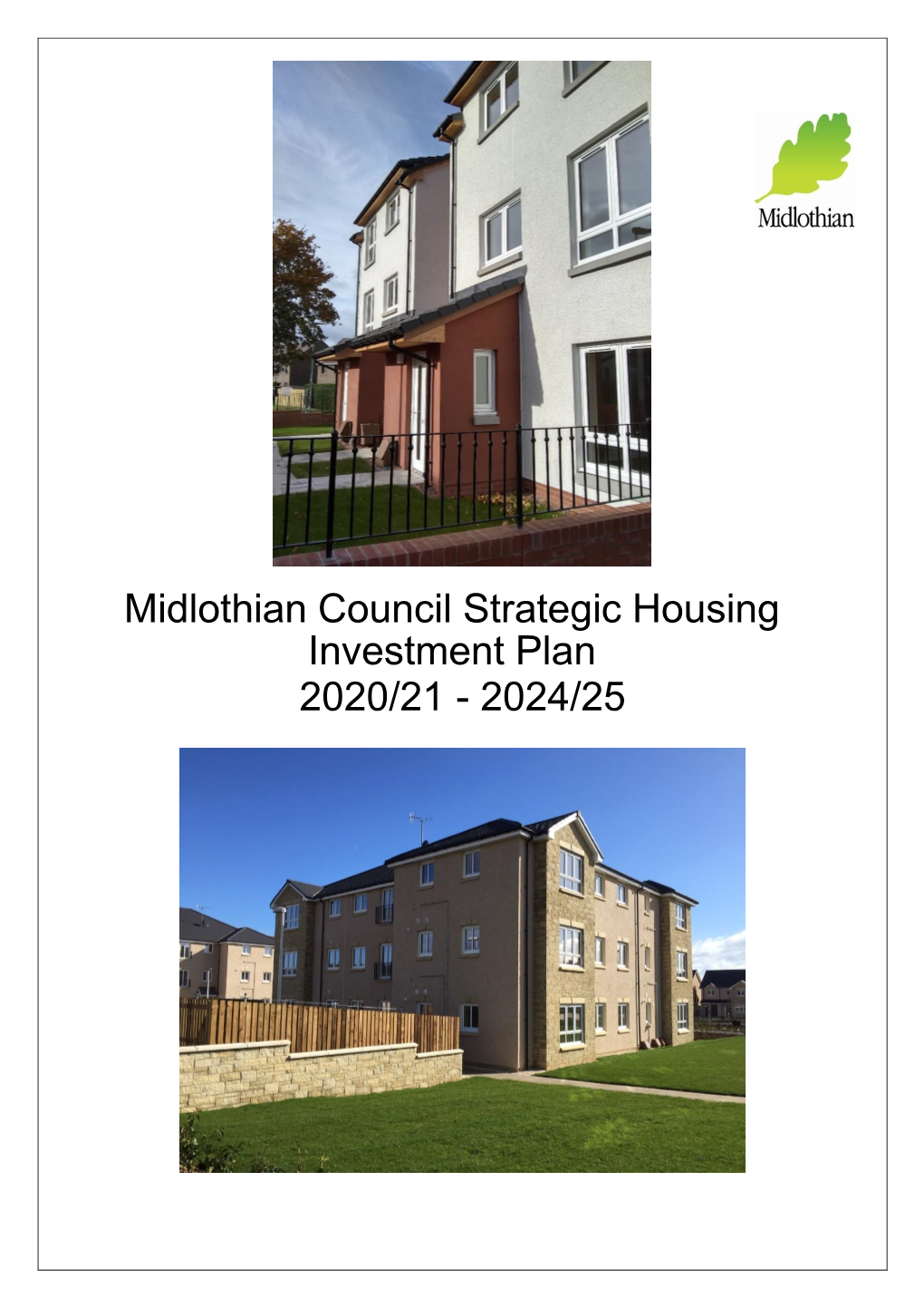 Midlothian Council Strategic Housing Investment Plan 2020/21 - 2024/25