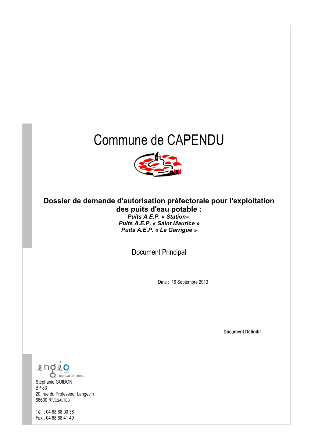 Commune De CAPENDU