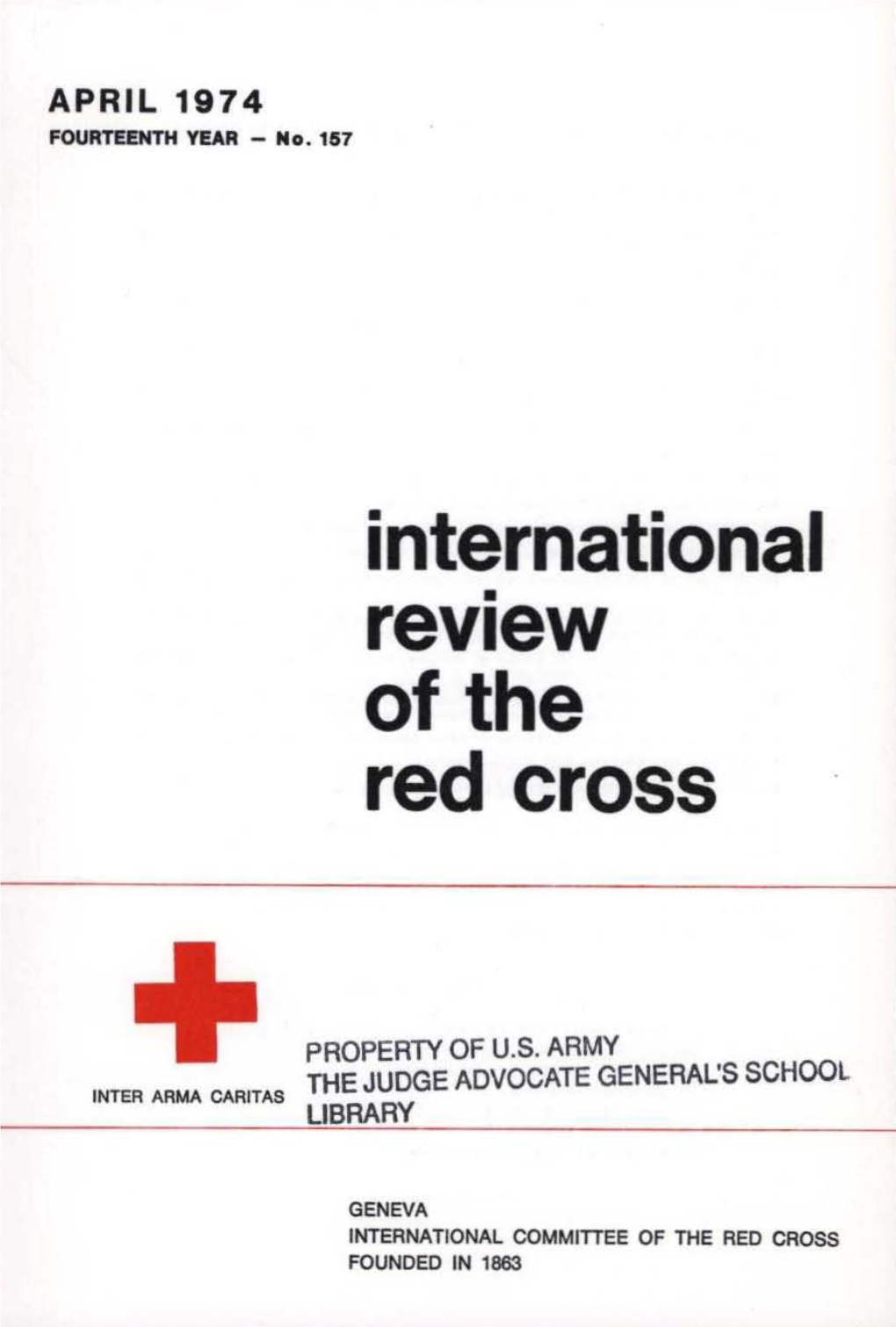 International Review of the Red Cross, April