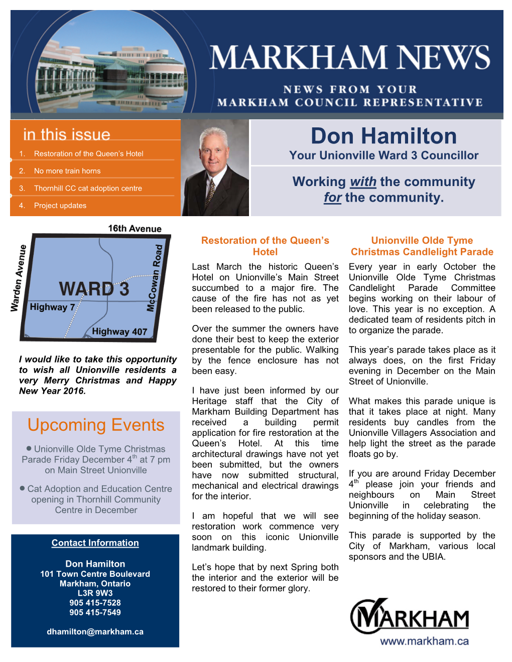 Ward 3 Newsletter