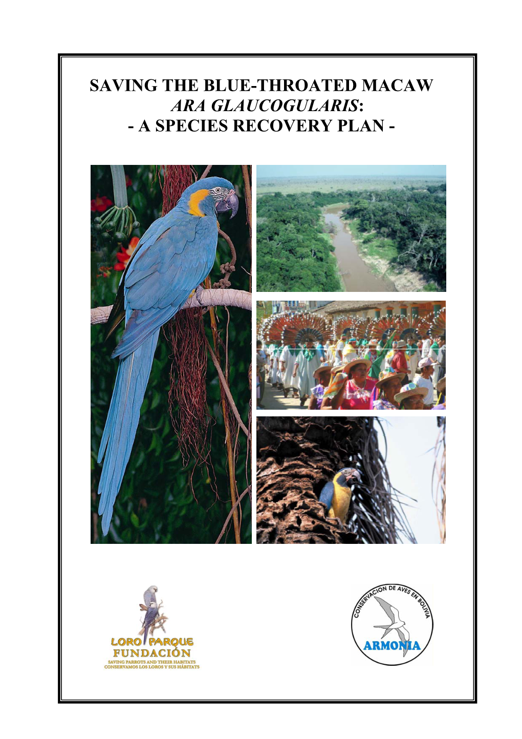 Saving the Blue-Throated Macaw Ara Glaucogularis: - a Species Recovery Plan