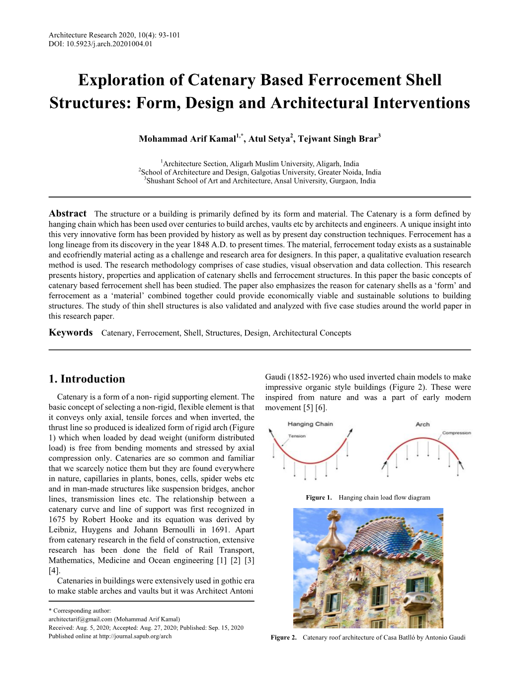 Catenary, Ferrocement, Shell, Structures, Design, Architectural Concepts