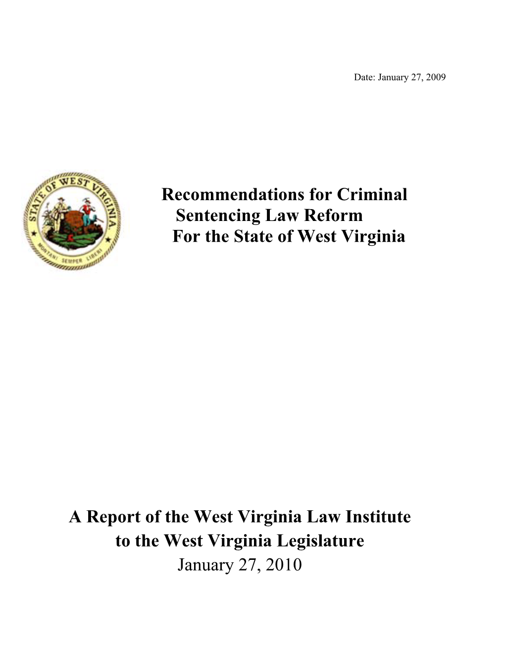 Sentencing Law Reform Final Report