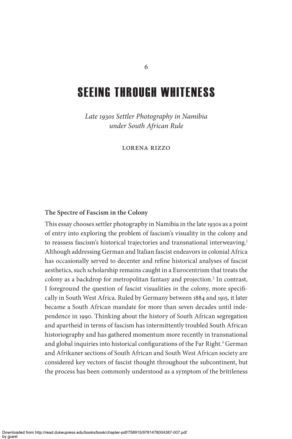 Seeing Through Whiteness