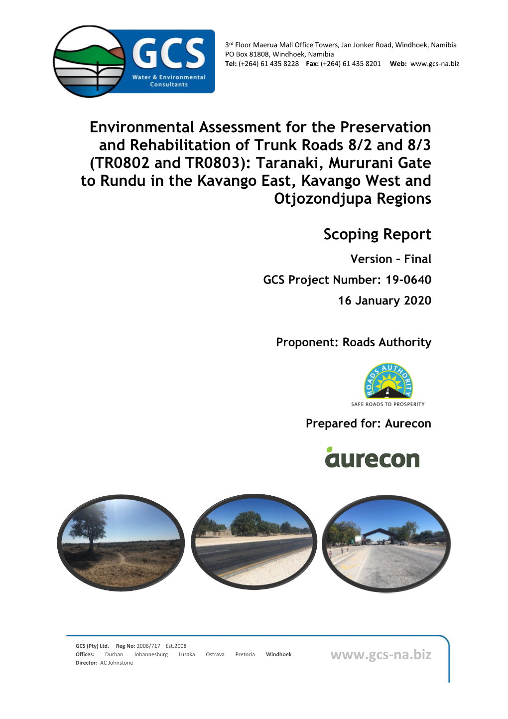 Environmental Assessment for the Preservation