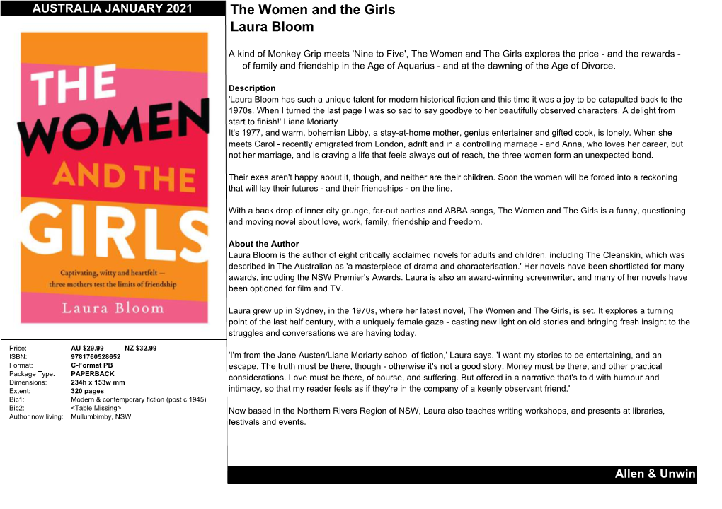 The Women and the Girls Laura Bloom
