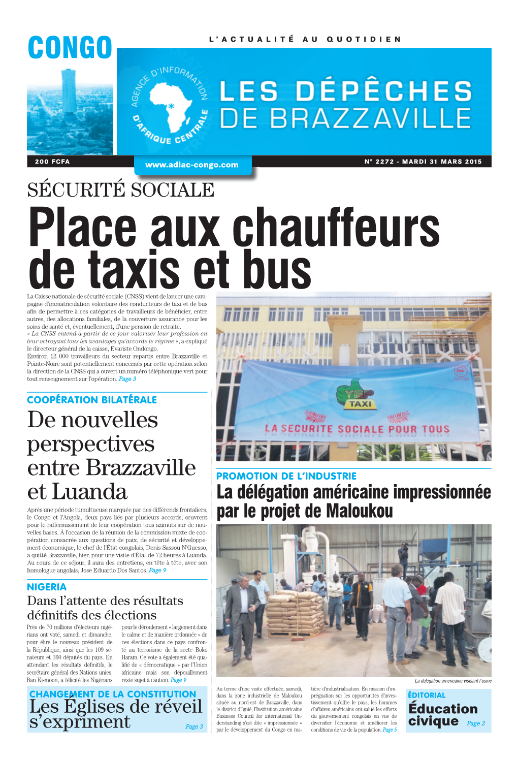 De Nouvelles Perspectives Entre Brazzaville Et Luanda
