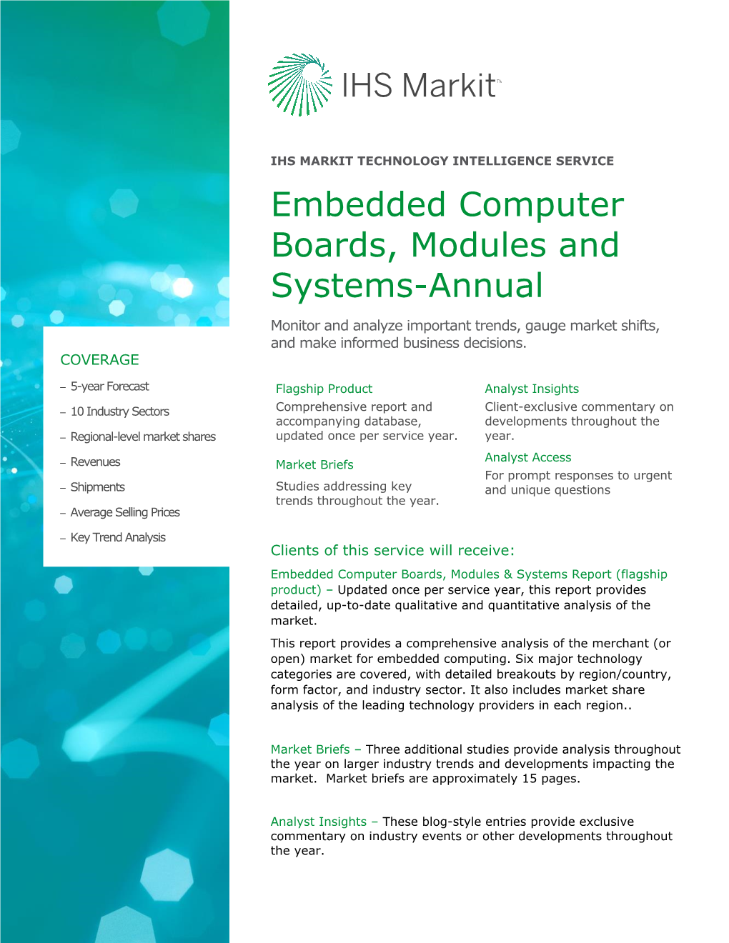 Embedded Computer Boards, Modules and Systems-Annual