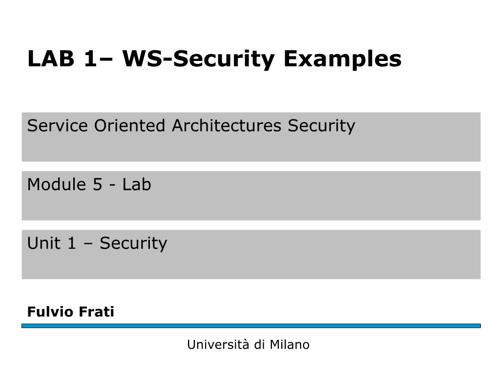 WS-Security Examples