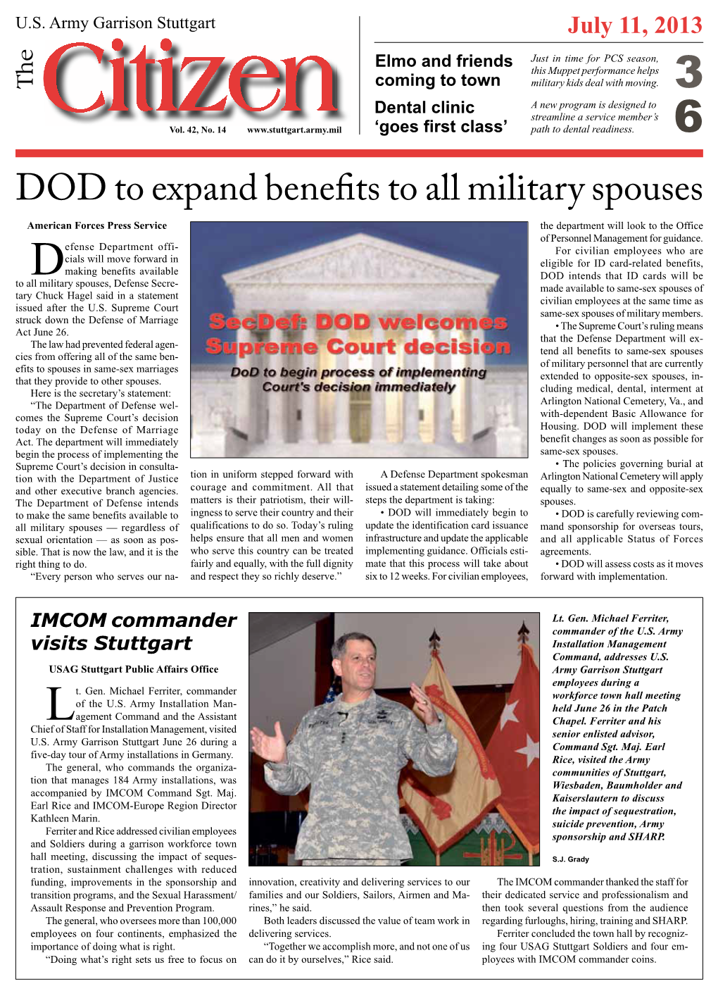 DOD to Expand Benefits to All Military Spouses American Forces Press Service the Department Will Look to the Office of Personnel Management for Guidance