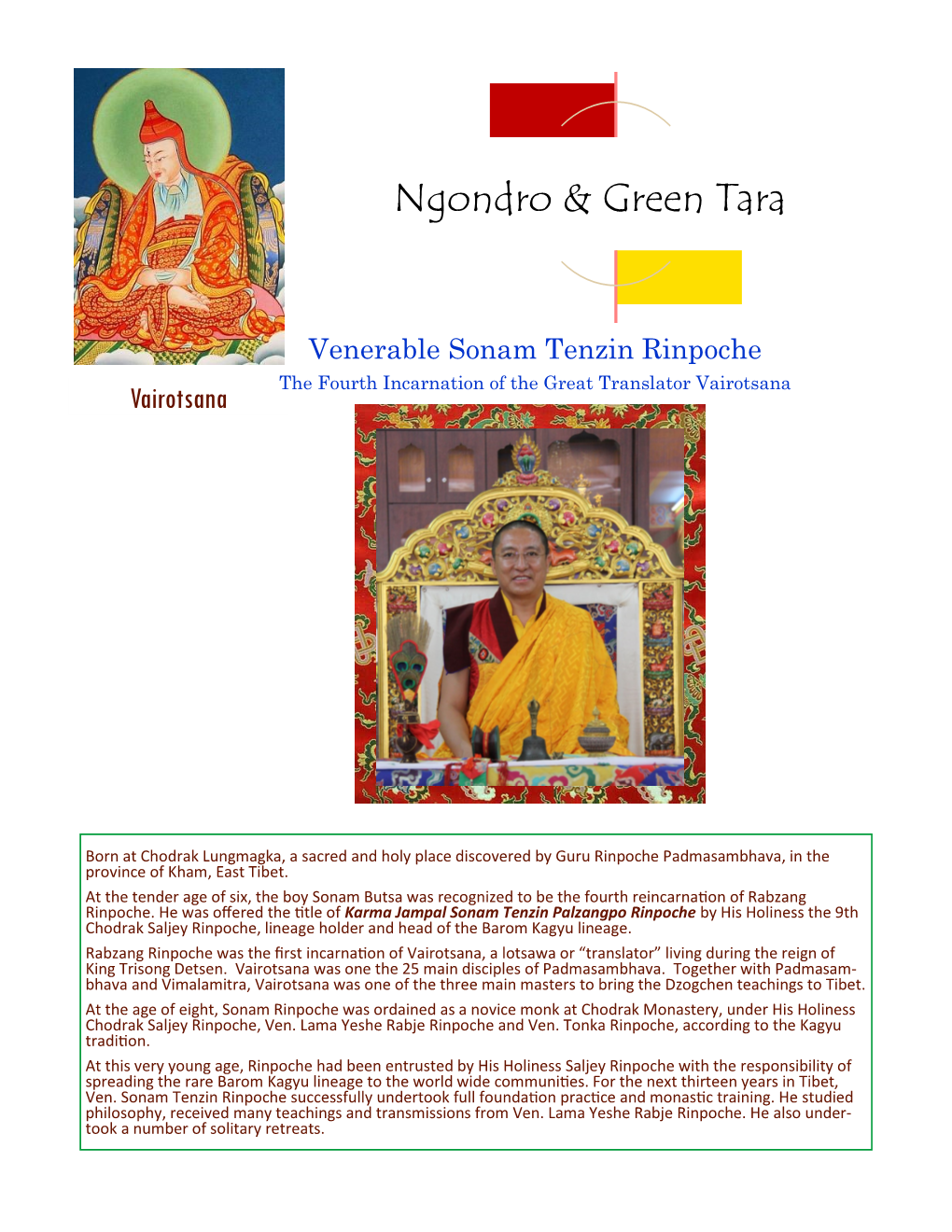 Ngondro & Green Tara