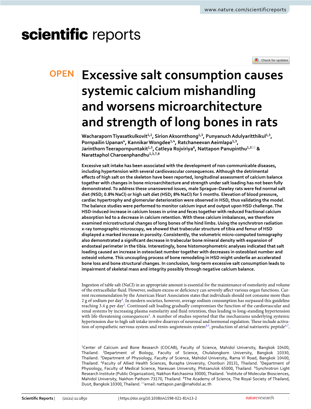 Excessive Salt Consumption Causes Systemic Calcium Mishandling And