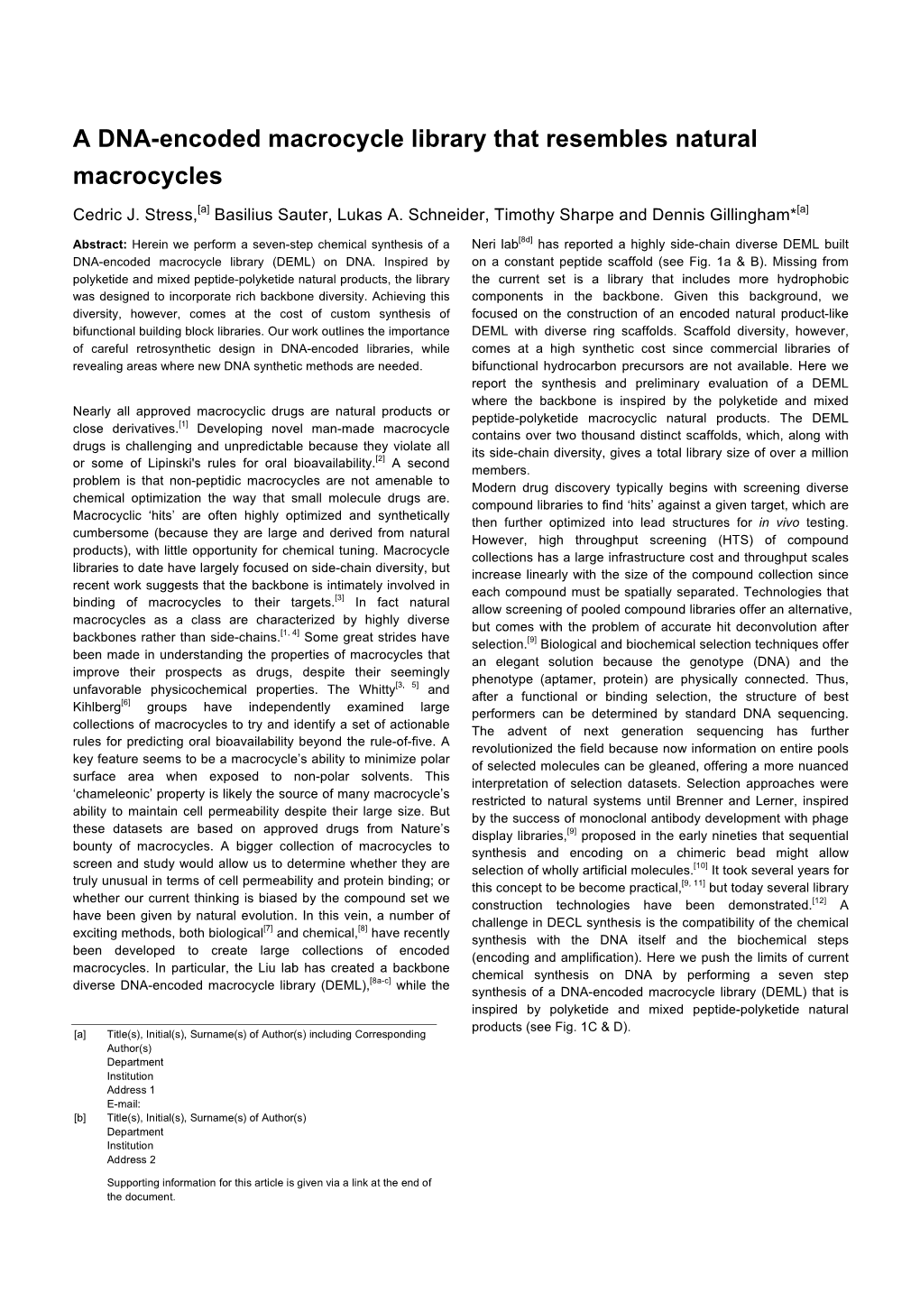 A DNA-Encoded Macrocycle Library That Resembles Natural Macrocycles