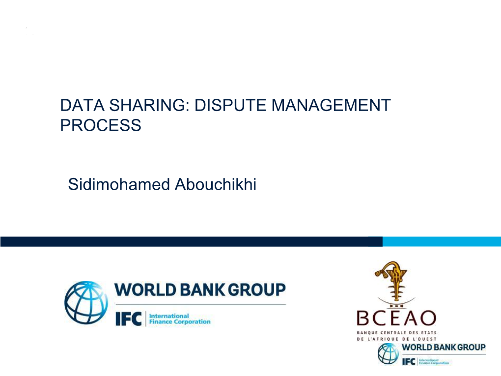 Sidimohamed Abouchikhi DATA SHARING: DISPUTE