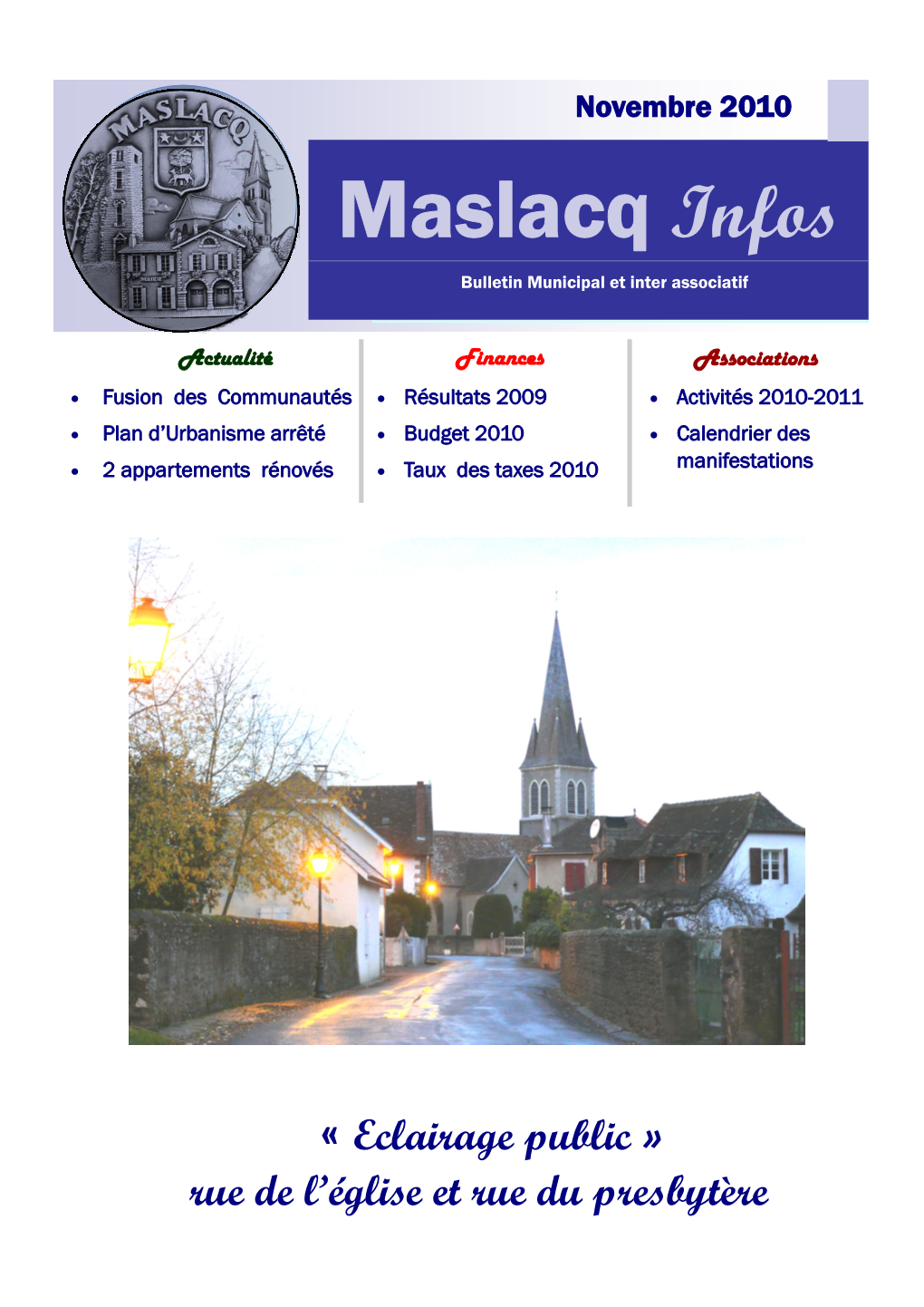 Maslacq Infos Bulletin Municipalbulletin Municipal Et Inter Et Associatif Inter Associatif