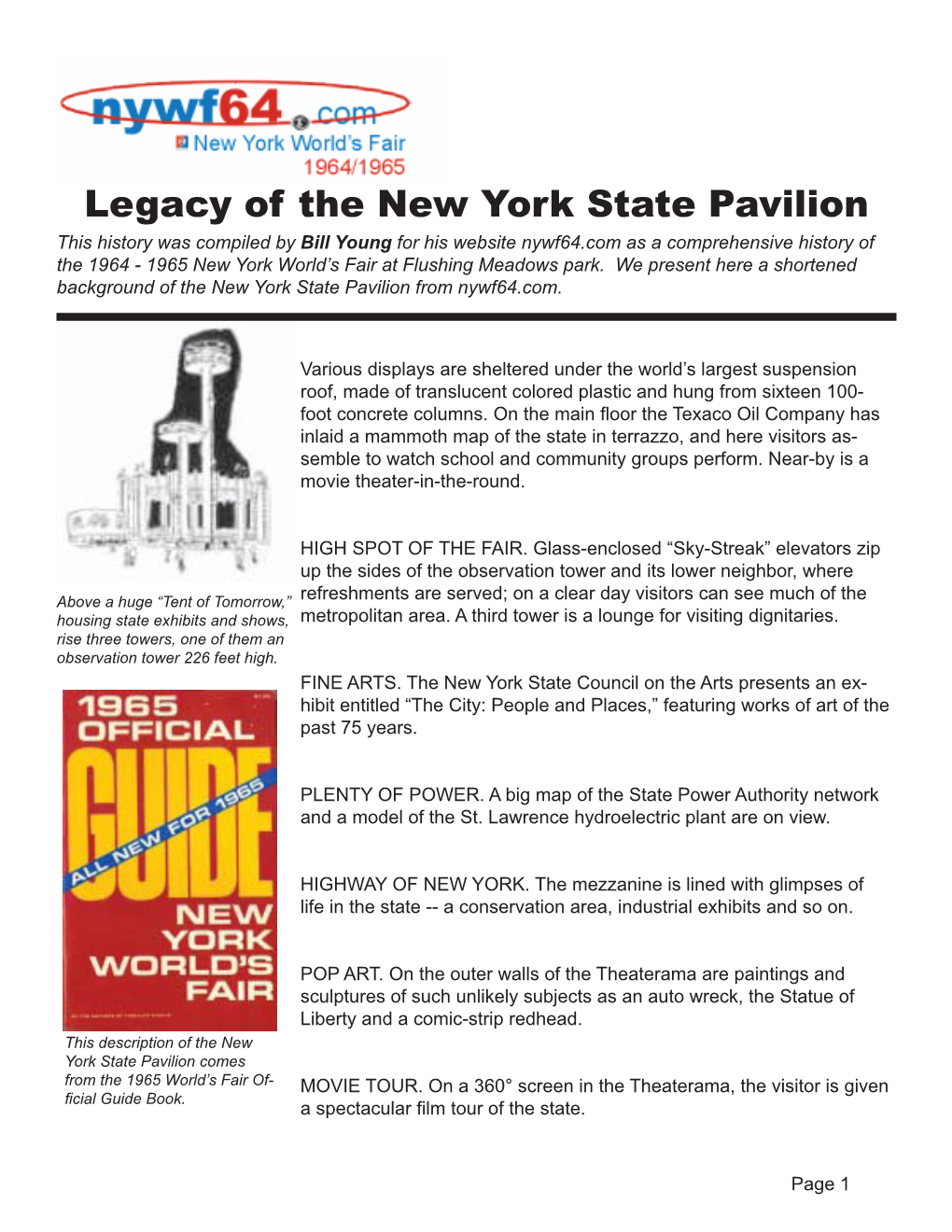Legacy of the New York State Pavilion