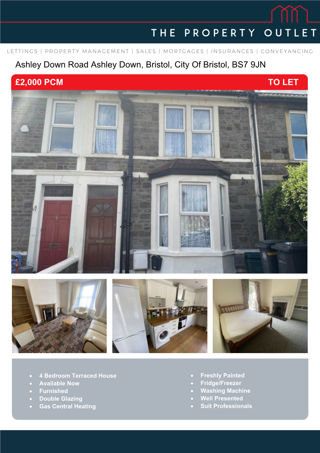 TO LET £2,000 PCM Ashley Down Road Ashley Down, Bristol, City of Bristol, BS7