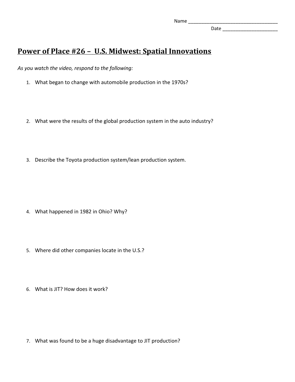 Power of Place #26 U.S. Midwest: Spatial Innovations