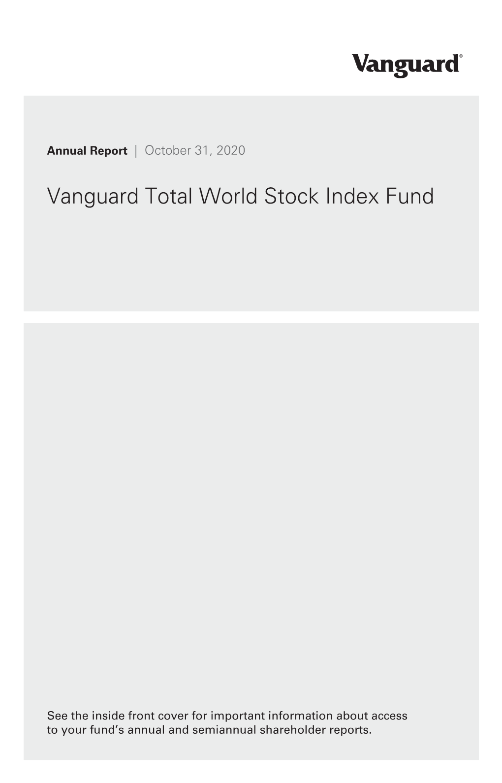Vanguard Total World Stock Index Fund