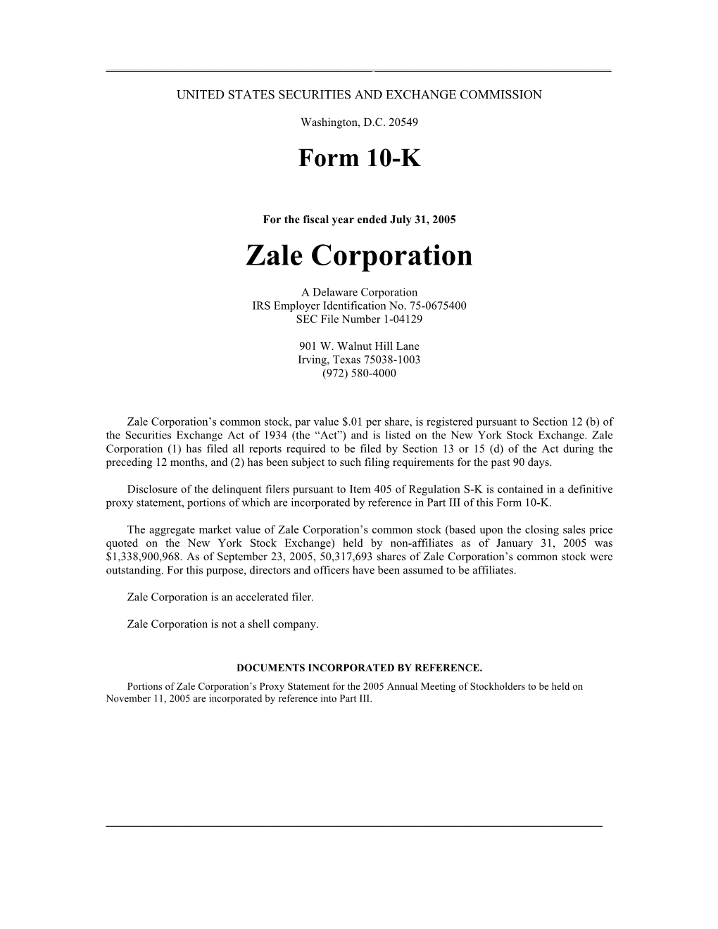 Zale Corporation