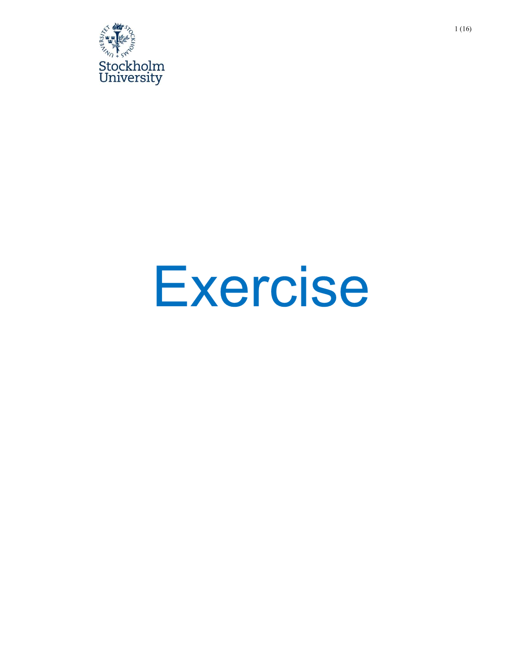 Exercise Programs