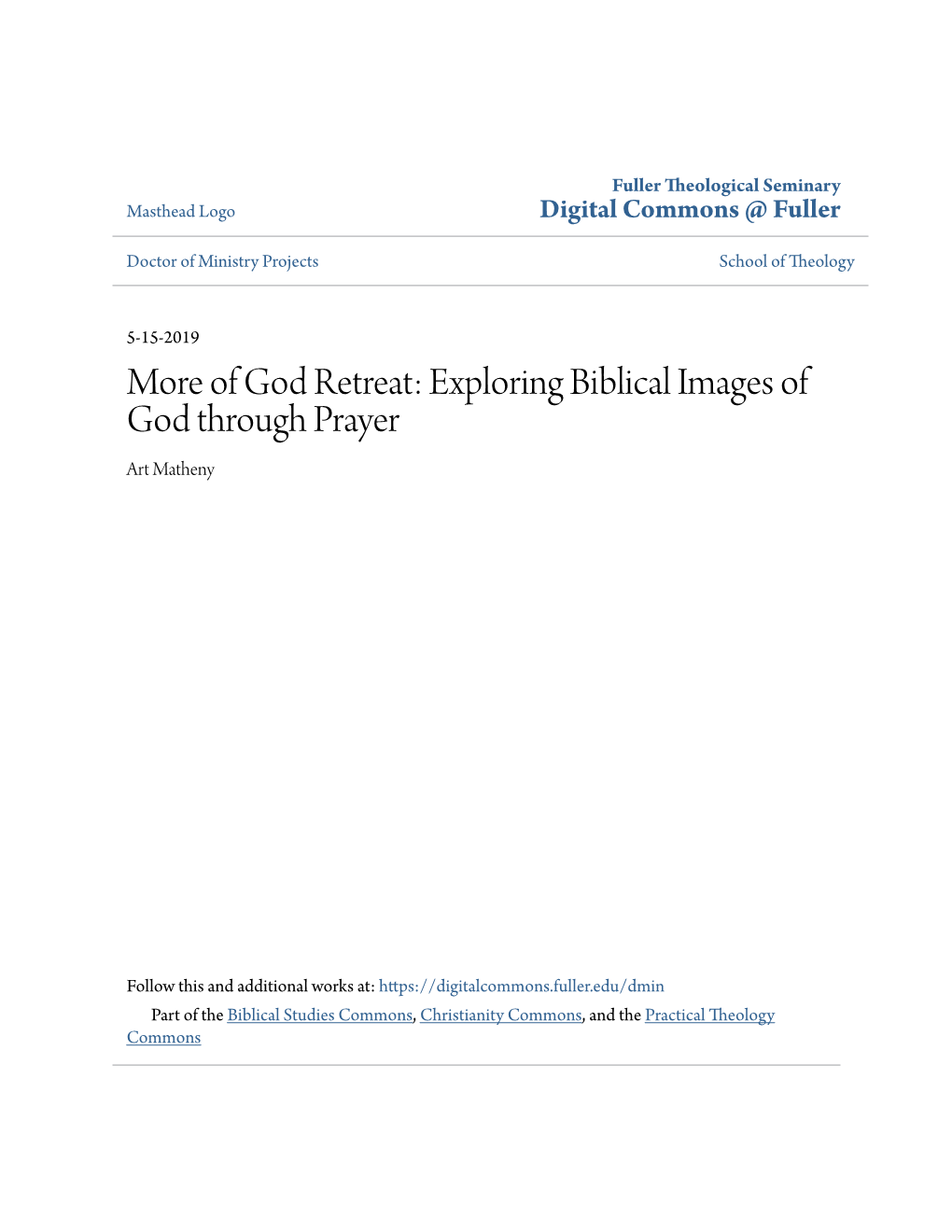 Of God Retreat: Exploring Biblical Images of God Through Prayer Art Matheny