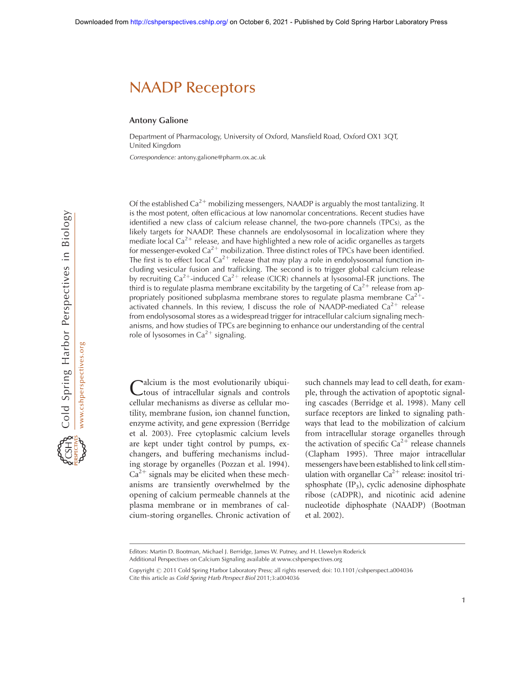 NAADP Receptors