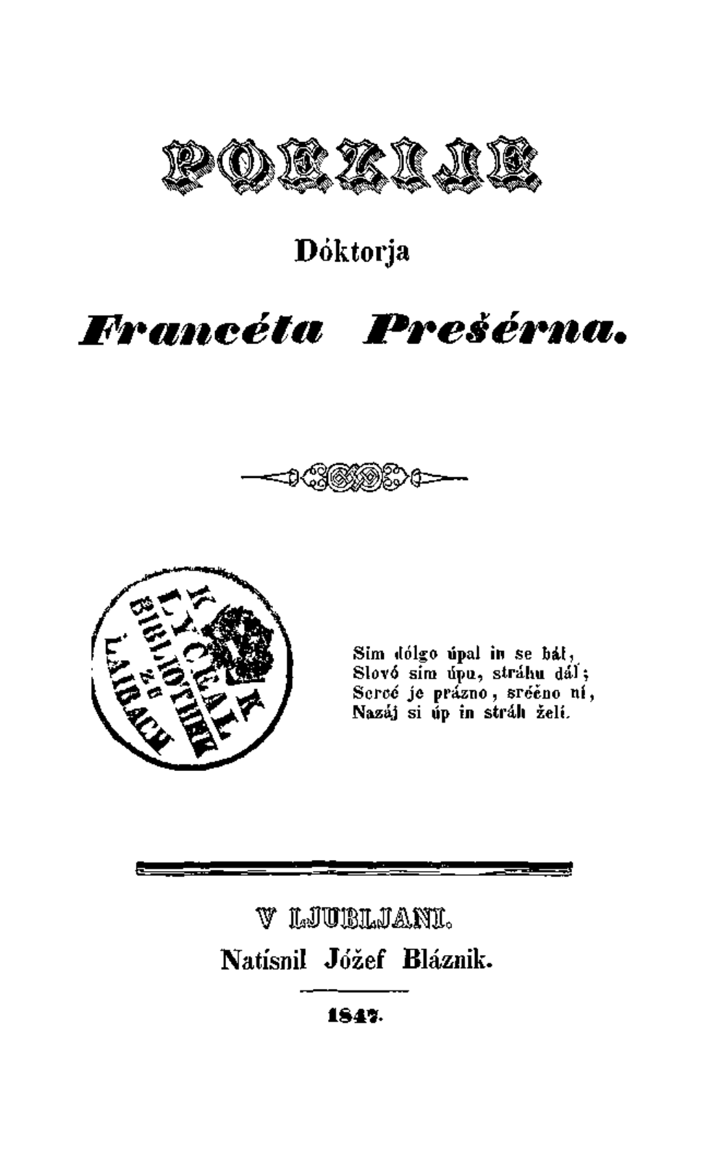 Franceta Prešerna