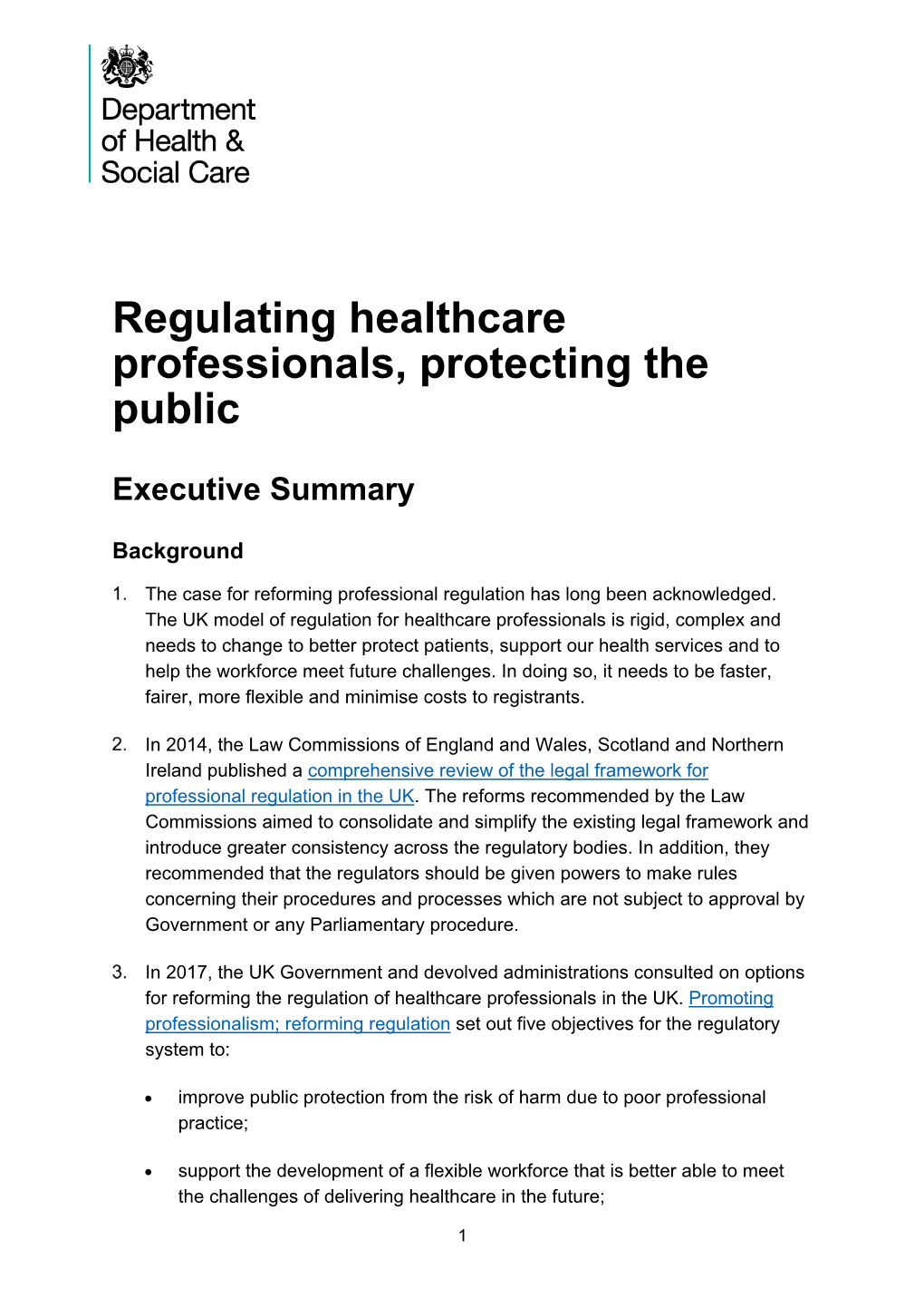Regulating Healthcare Professionals, Protecting the Public