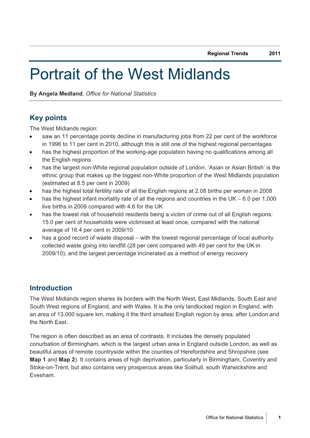 Portrait of the West Midlands