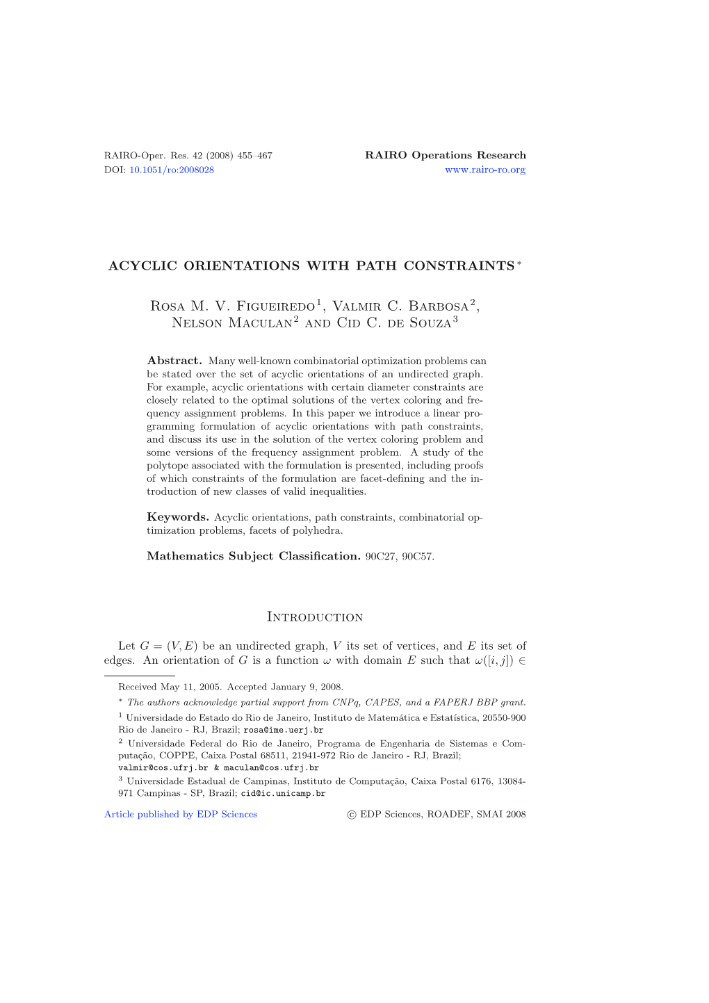 Acyclic Orientations with Path Constraints, and Discuss Its Use in the Solution of the Vertex Coloring Problem and Some Versions of the Frequency Assignment Problem