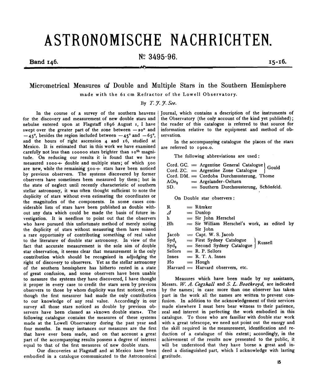 Micrometrical Measures of Double and Multiple Stars in the Southern